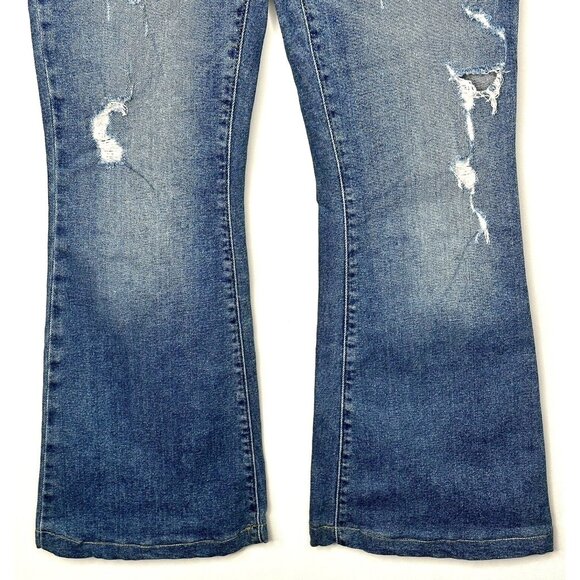 Levi's Womens Jeans 70's High Rise Bell Bottom Flare Distressed Cotton Sz 26x26 - Picture 4 of 16